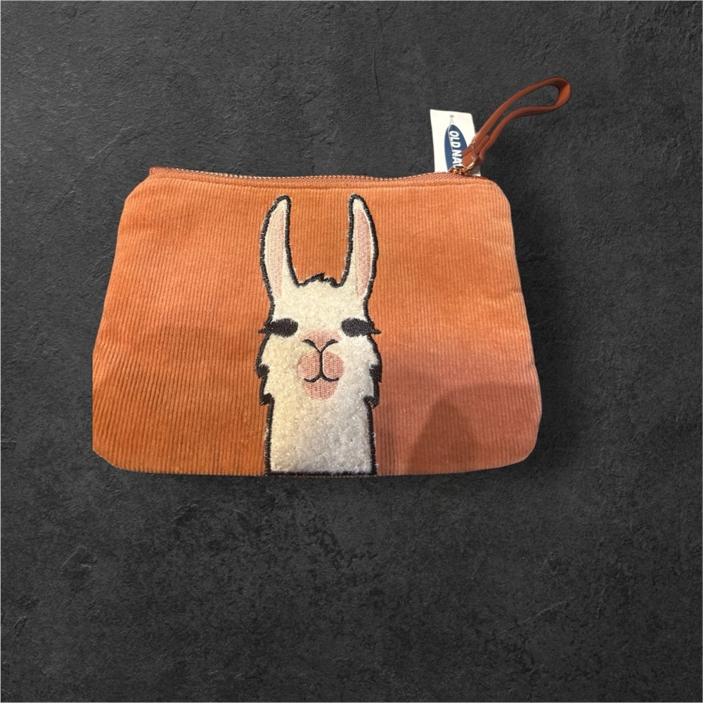 Old Navy rust Llama wristlet